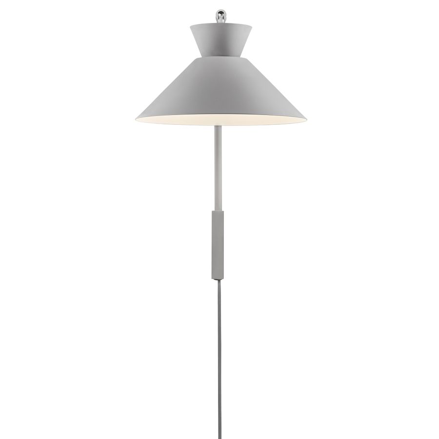 Dial , Wandleuchte, Grau - E27, IP20, max.40W