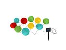 LED Japanballon-10er-Solar-Lichterkette bunt - IP44, warmweiss, 0.06W