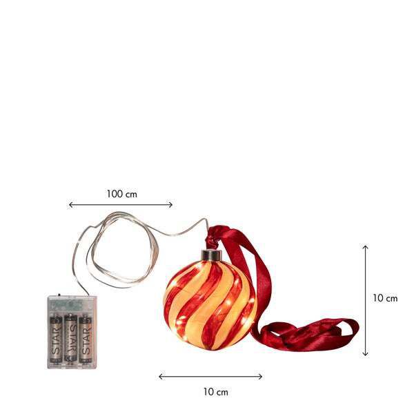Glas Bauble Polka - IP20, LED