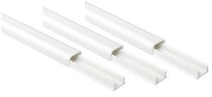 Canale via cavo 1m, bianco, Set di 3 - 3 Stück à 1m, 14x10mm, selbstklebend, weiss, streichbar
