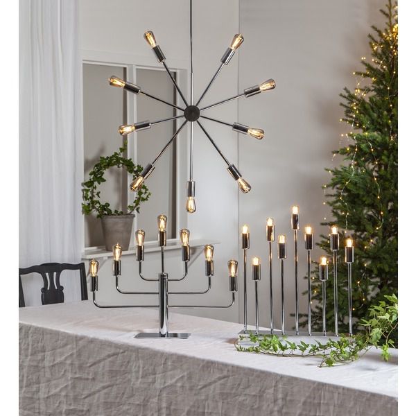 Kerzenständer PIX E14 57x40cm silber - Kerzenständer PIX E14 57x40cm silber