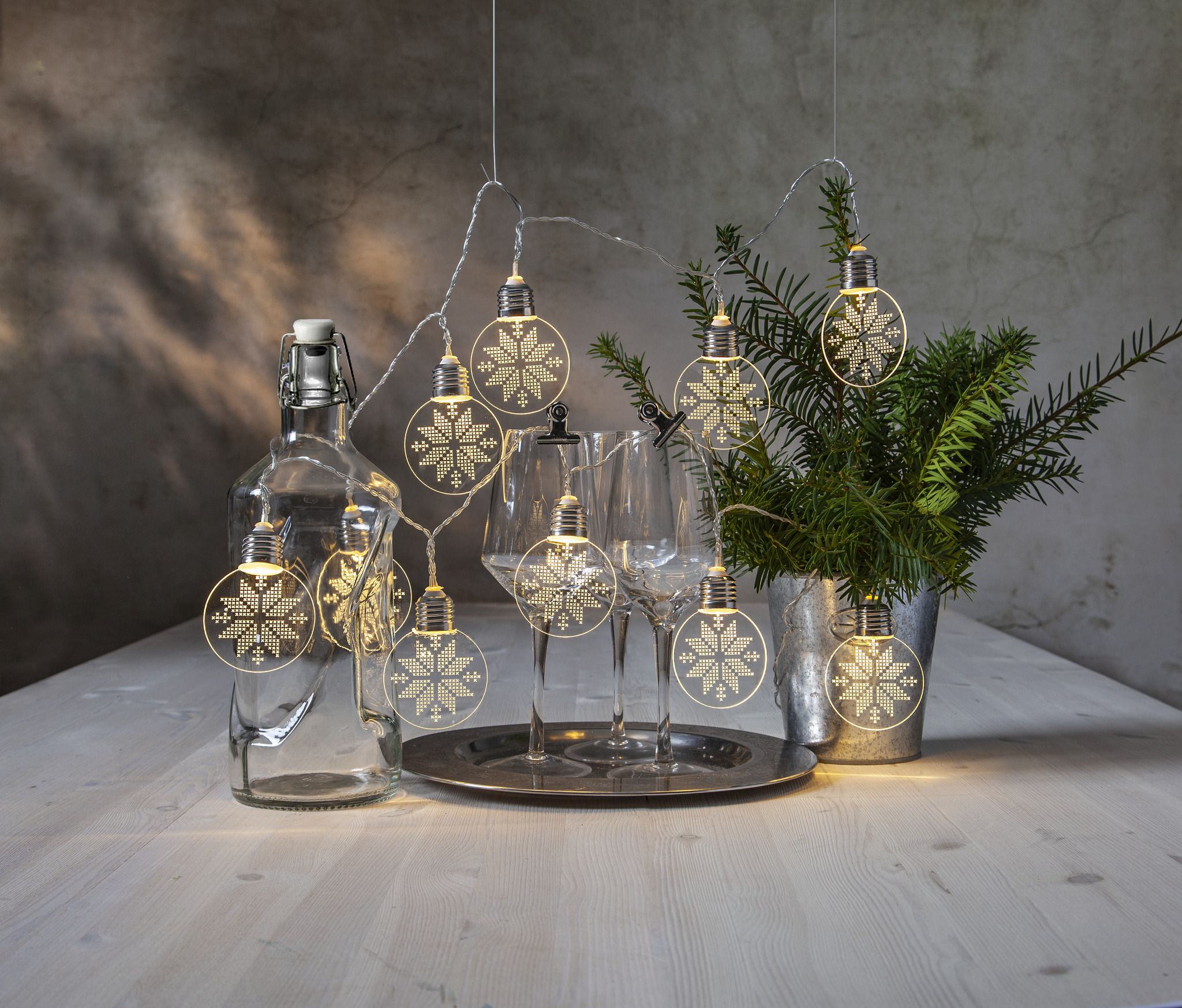 Lichterkette  Ornament - IP20, Warmweiss, 10 LED's