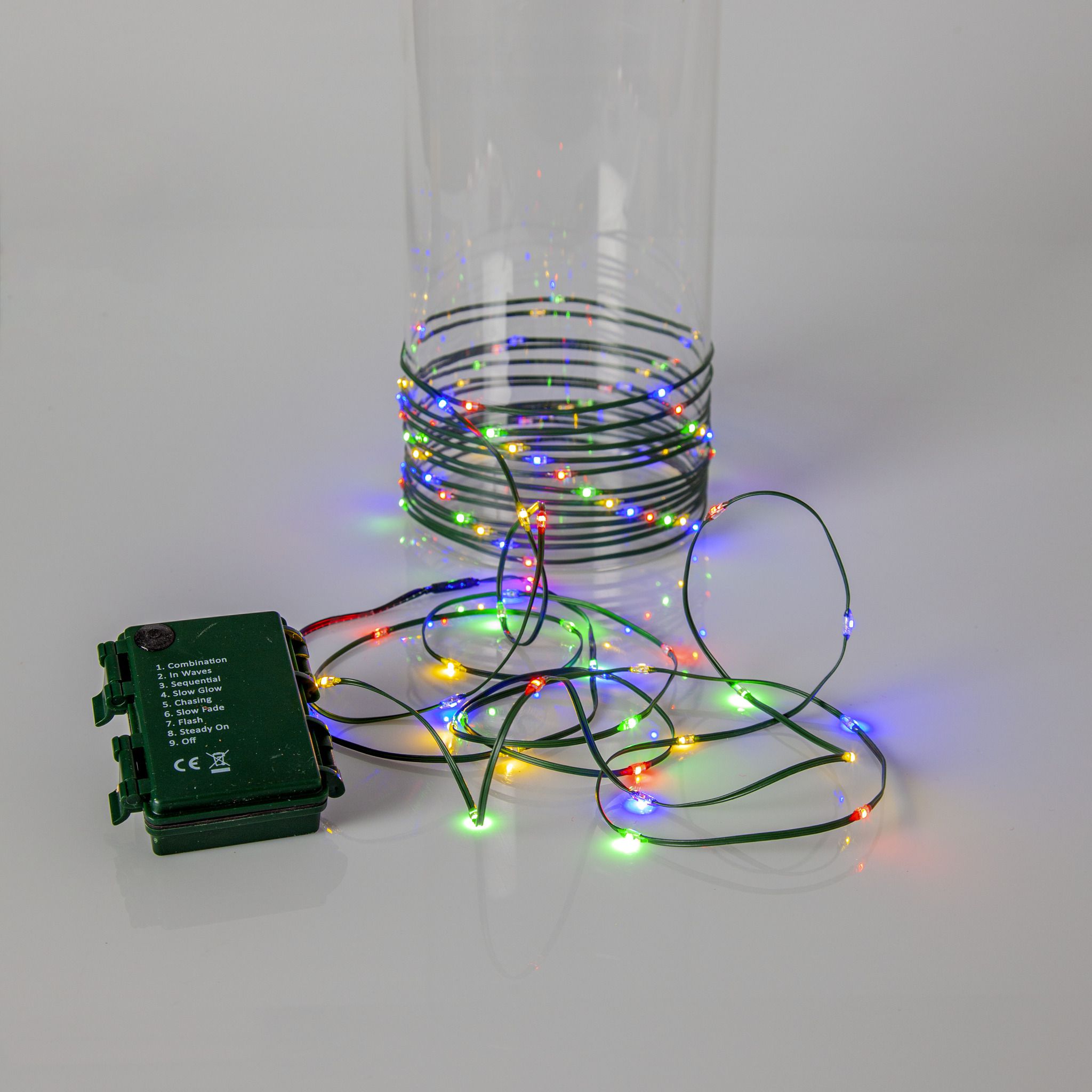 Lichterkette Dew Drop Micro - IP44, Multicolor, Grün