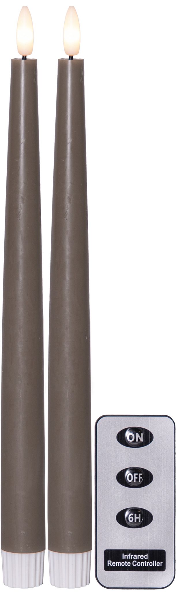 LED Dinner Kerze 2 pack Flamme Slim - 0/20