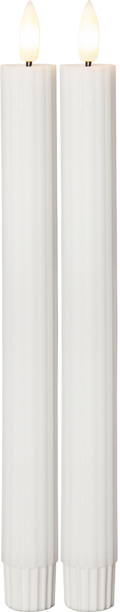 LED Dinner Kerze 2P Flamme Stripe - IP20, Warmweiss, 2 LED's