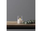 LED Pillar Kerze M-Twinkle - Indoor, Transparent, 7.5cm Höhe, Timerfunktion