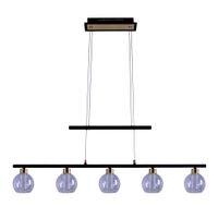 LED Glas-Pendelleuchte BRASS L: 90 cm / schwarz - LED fest verbaut, IP20, 76.5W, 230V