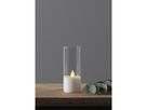 LED Pillar Kerze M-Twinkle - Indoor, Transparent, 12.5cm Höhe, Timerfunktion