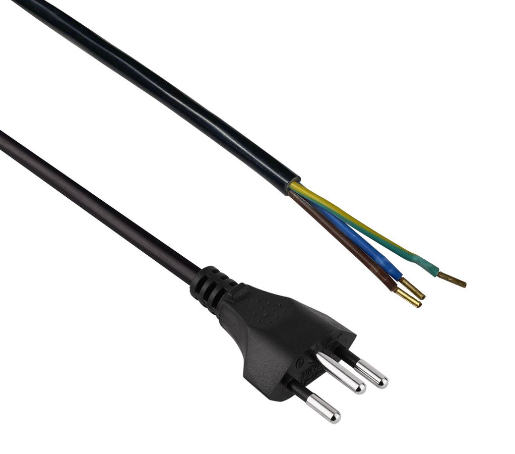 Anschlussleitung T12 H05VV-F 3G1.0mm² 5m schwarz - Anschlussleitung T12 H05VV-F 3G1.0mm² 5m schwarz