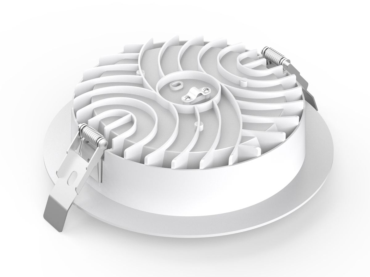 LED Downlight SYNO MULTI - 18W, 1410/1800/1710lm, 3000/4000/5700K, IP54, CRI 80, weiss, dimmbar, D=190mm, H=45mm, BL=160mm