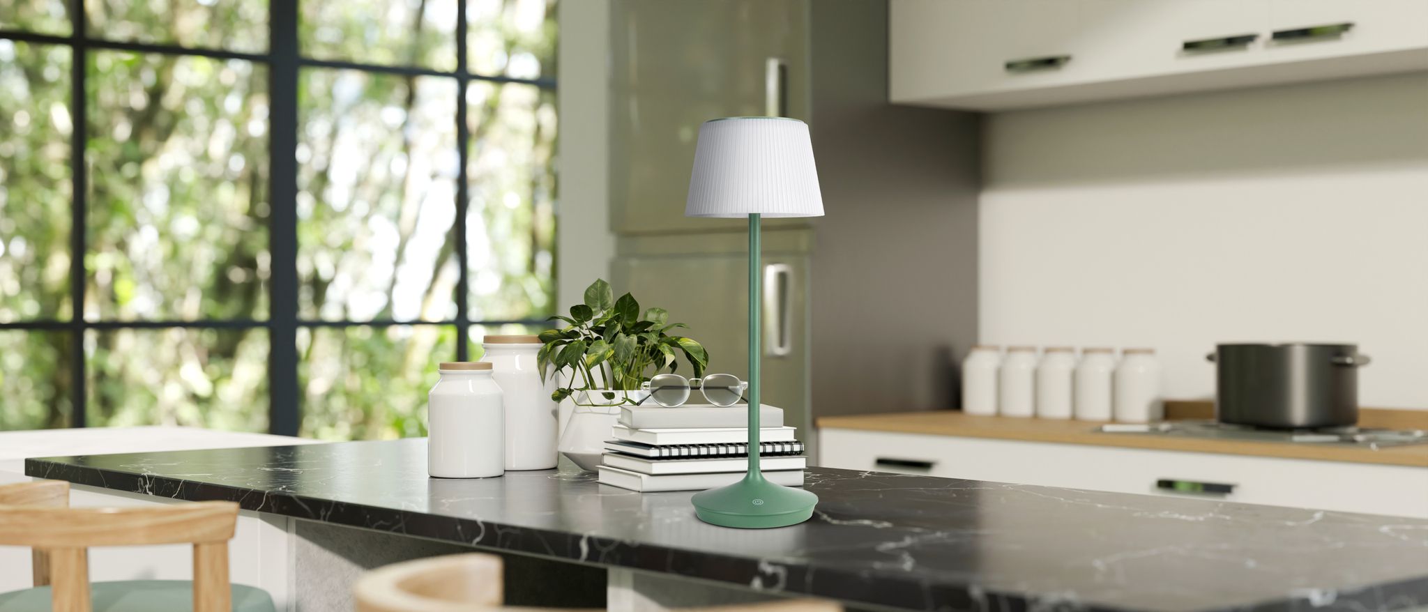 Solar-/ Akkutischleuchte EMMI - LED-Modul, 3W, IP44