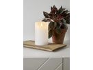 LED Pillar Kerze Flamme Rustic - Indoor, Weiss, 12.50 cm Höhe,  Timerfunktion