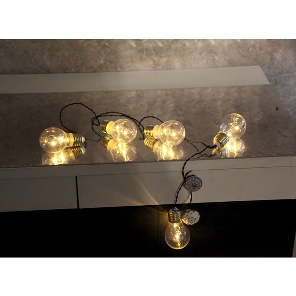 Lichterkette Glow Batteriebetrieben - IP44, Gelb, 5 LED's, 100cm