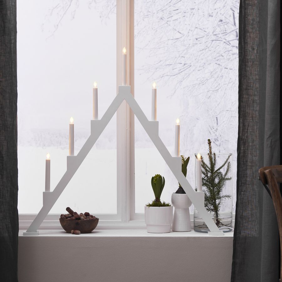 Kerzenhalter Torpa - Indoor, Warmweiss, Weiss