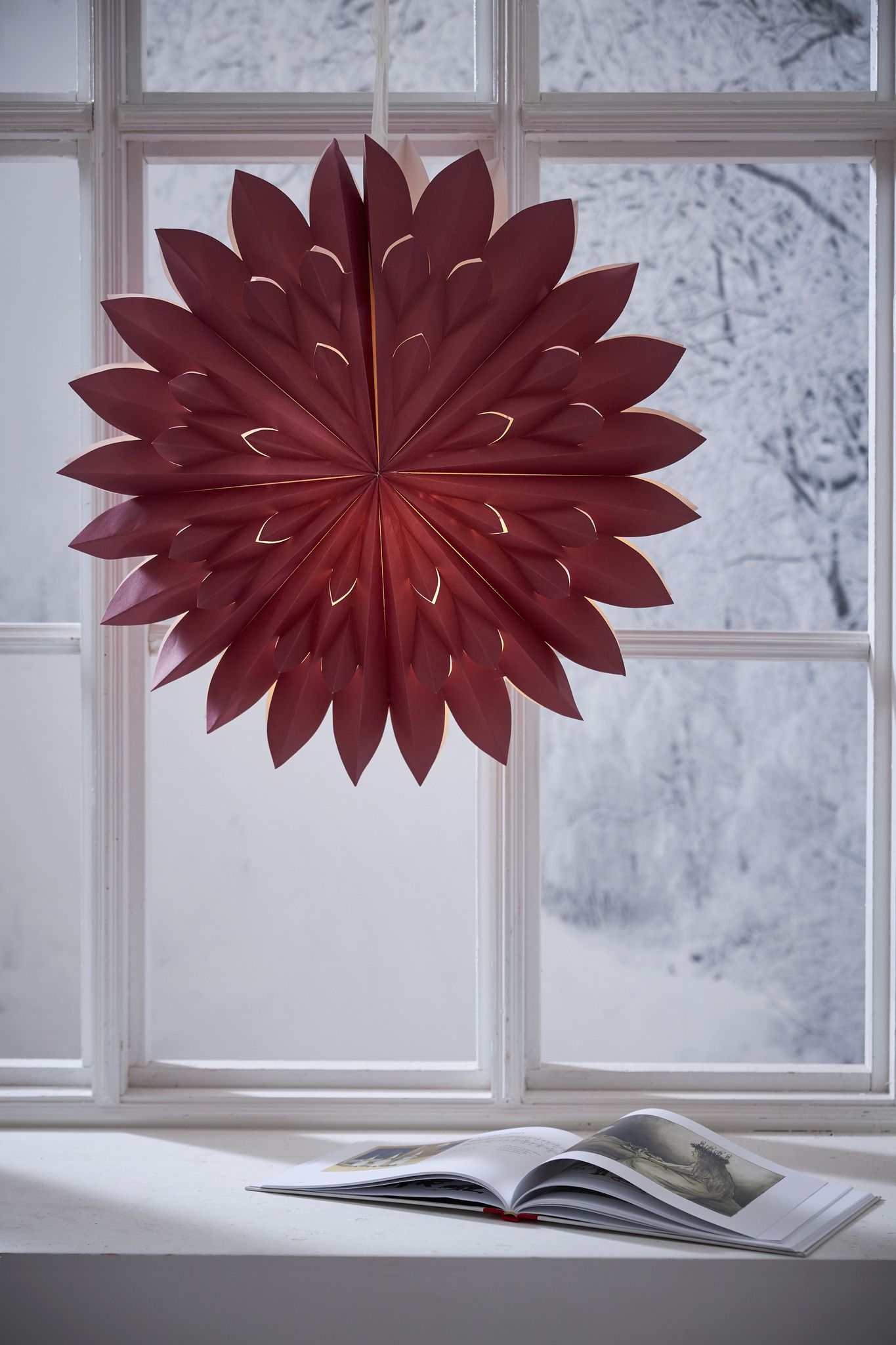 Papierstern Clipp - IP20, Rot