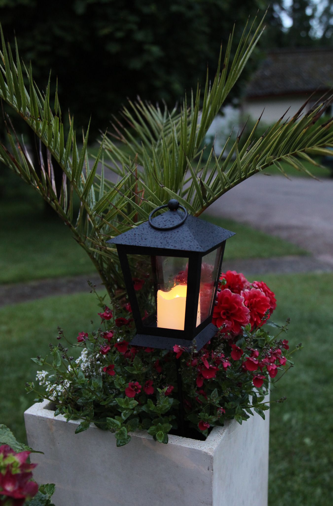 LED Grablicht Serene - Outdoor, Schwarz, 40cm Höhe, Timerfunktion