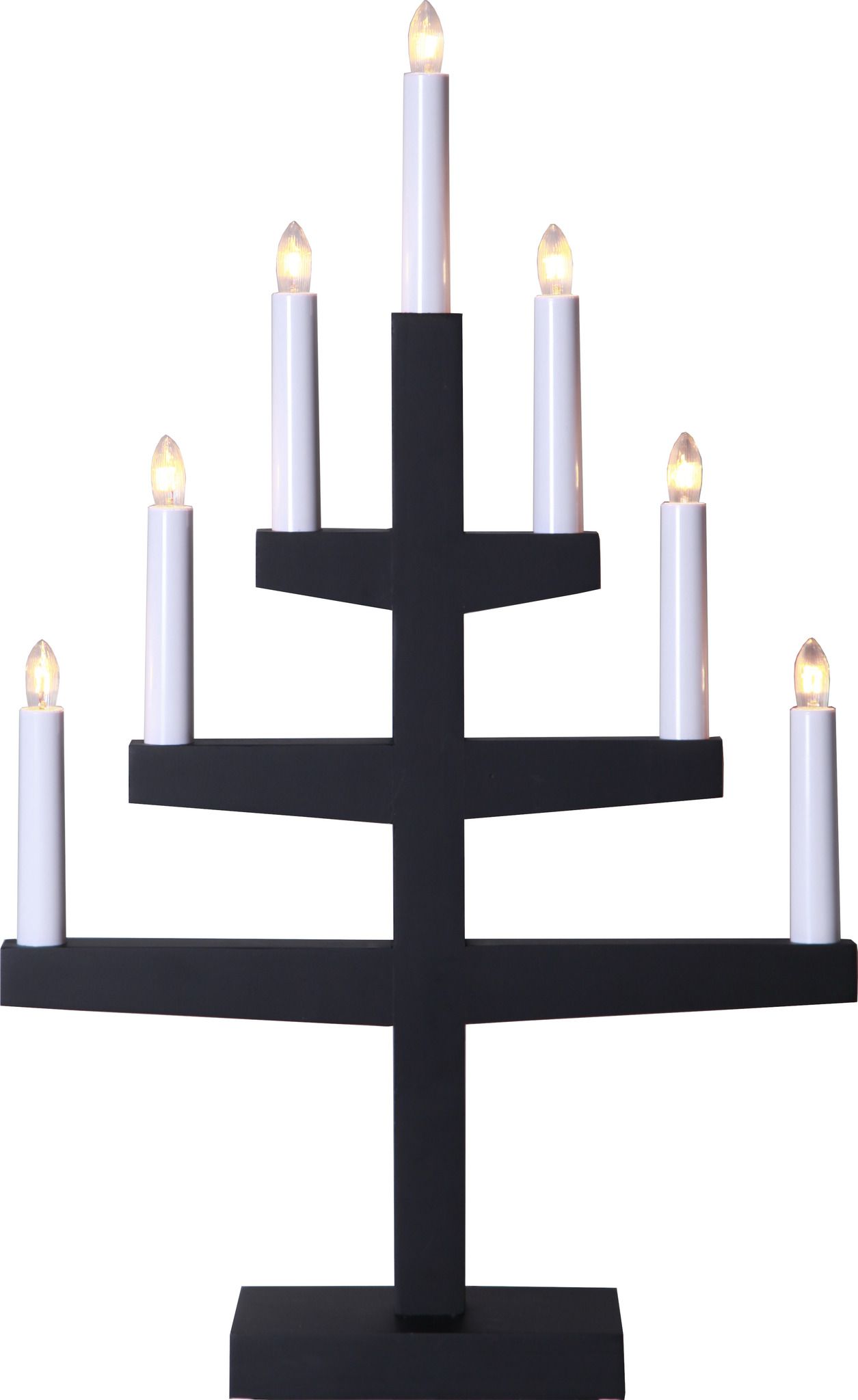 Kerzenleuchter Trapp - IP20, Schwarz, Warmweiss