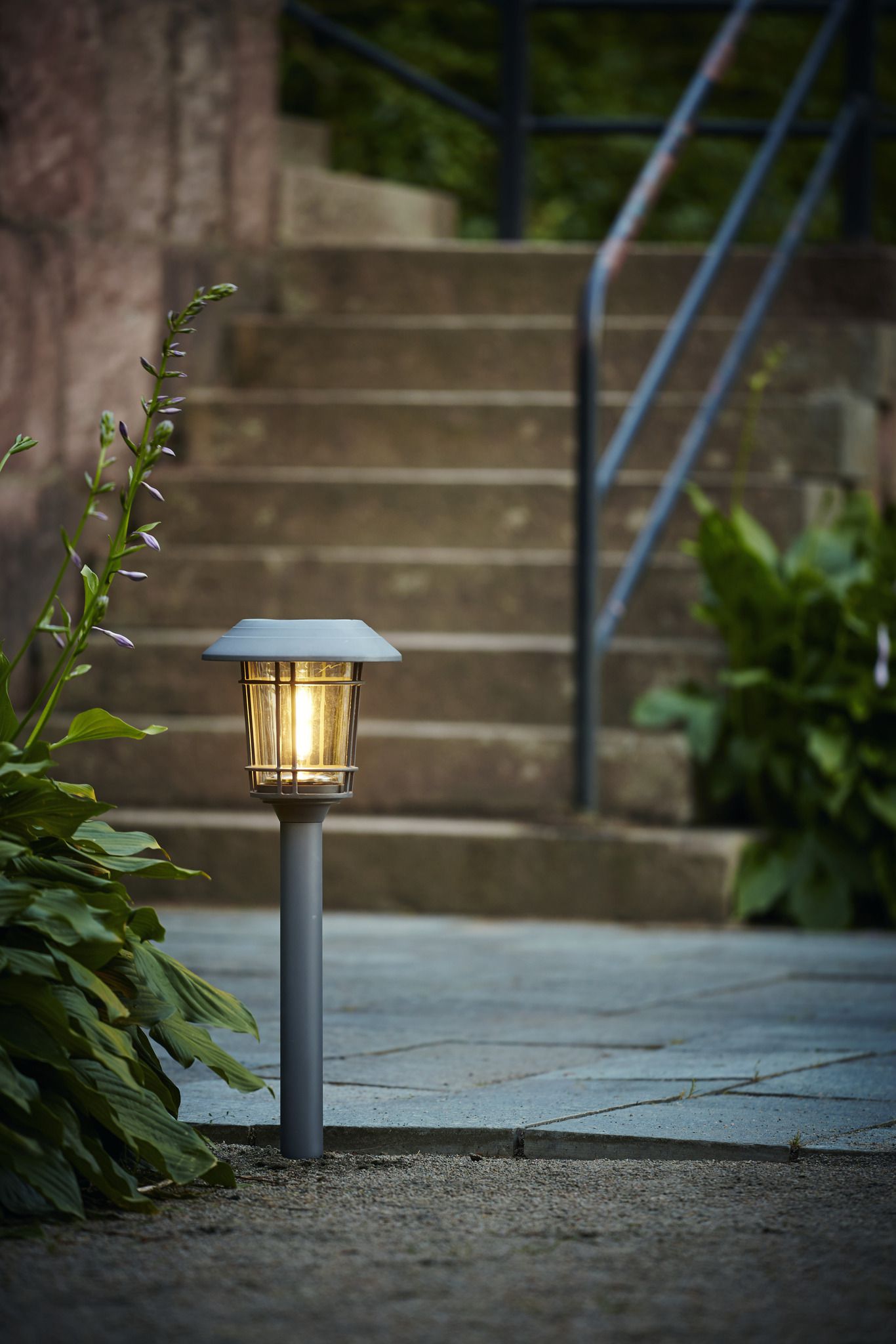 Solar Poller-Leuchte Filip - Graphite, Lichtfarbe Warmweiss