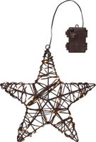Outdoor Decoration Vicke Star 30cm - Indoor, Outdoor, Warmweiss, Braun