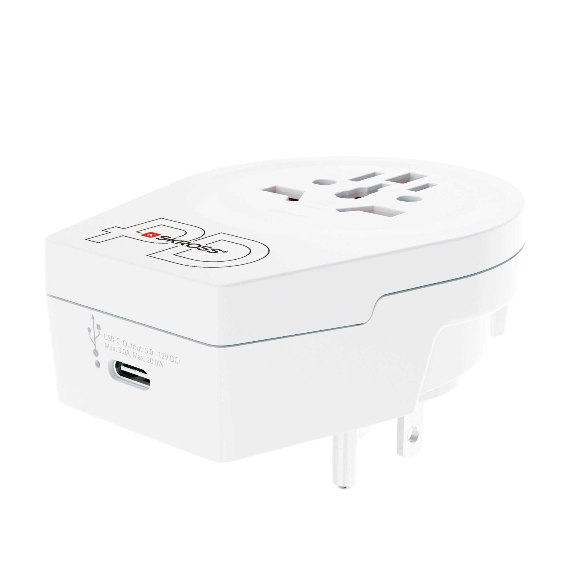 World to USA USB C20PD - Out: USA, In: CH, IT, 2-Pol EU, UK, BRA, USA/Japan, AUS/China, 1xUSB-C PD