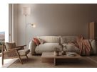 Stehleuchte  FILOMENA  H: 165cm beige - IP20, E27, Messingmatt