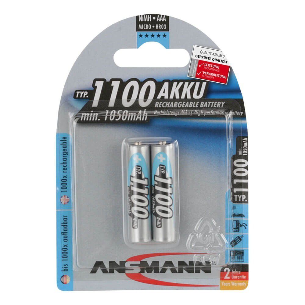 NiMH Akku Micro AAA Typ 1100 - Akku NiMH, AAA, 1.2 V, 1050 mAh