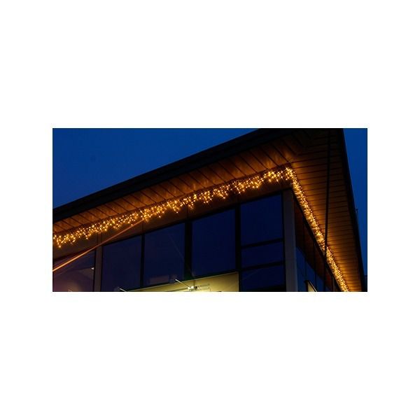 System LED Extra, Icicle, 300x40cm - Schwarz, Warmweiss
