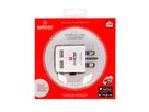 World USB Charger - Out: 2-Pol EU, UK, USA/Japan, AUS/China, 2xUSB-A 5.0V DC, max. 2.4A (shared), weiss
