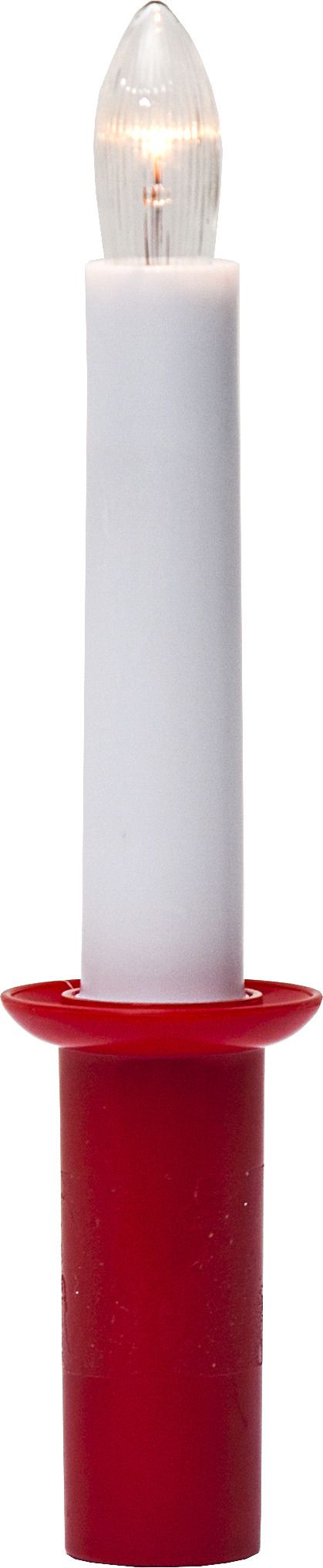 Dienerschaftskerze Santa Lucia - IP20, Warmweiss, Rot