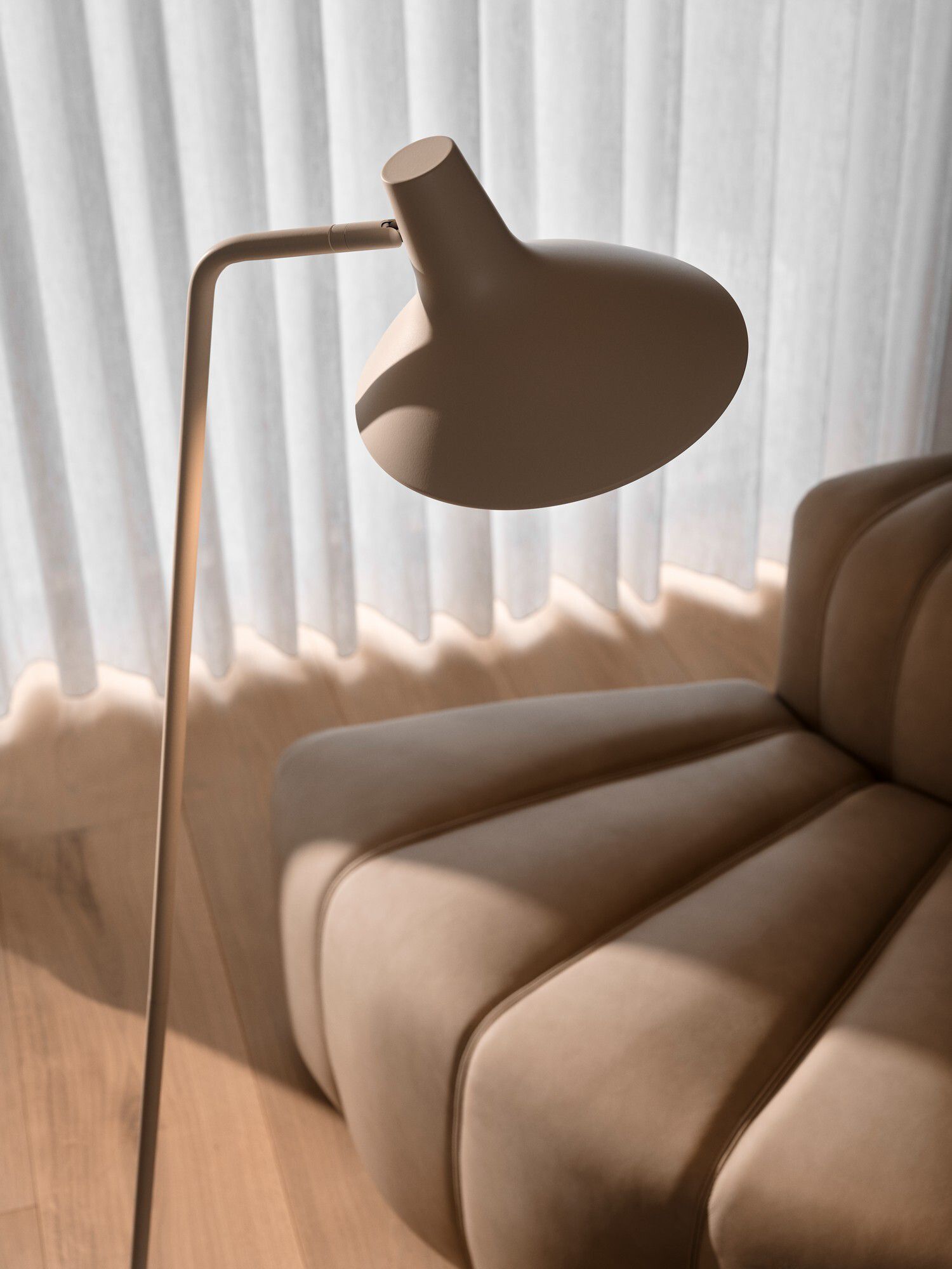 Stehlampe Darci Sandfarbig - E14, IP20, 230V