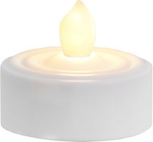 Tealight 2-Set Paulo - Indoor, Weiss, 2.9cm Höhe, Timerfunktion