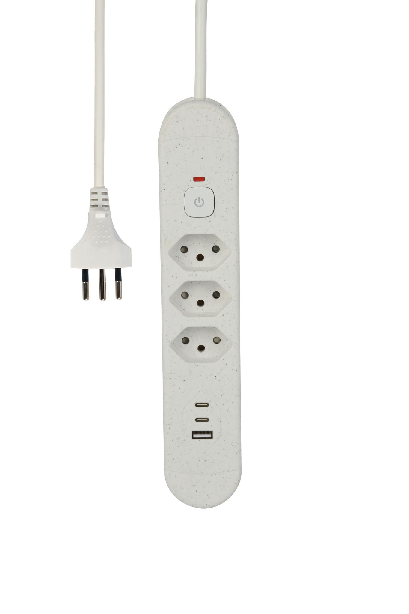 Steckdosenleiste Re:Life USB - 3x T13. 2x USB-C + 1x USB-A, 1.8m Kabel, weiss