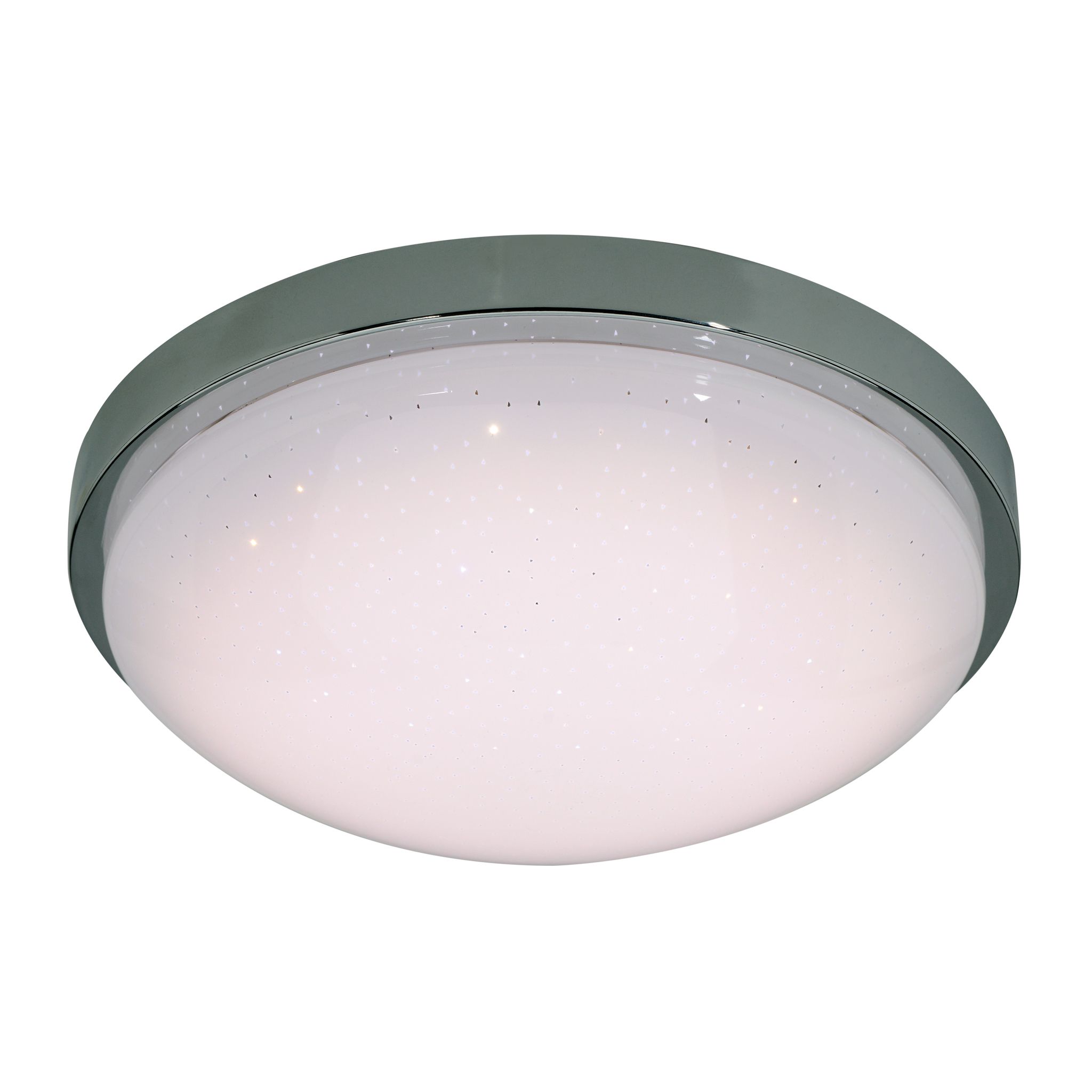 LED Wand u. Deckenleuchte Catania mit Kristalleffekt d:29cm - LED fest verbaut, 2700-6500K, warm-kaltweiss