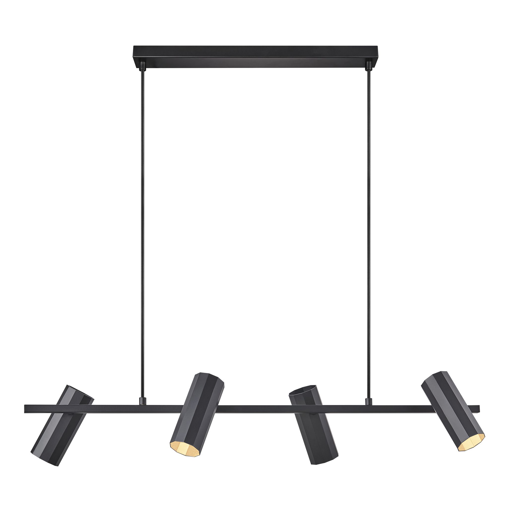 Alanis , 4-Pendelleuchte, Schwarz - GU10, IP20, max.LED 5W
