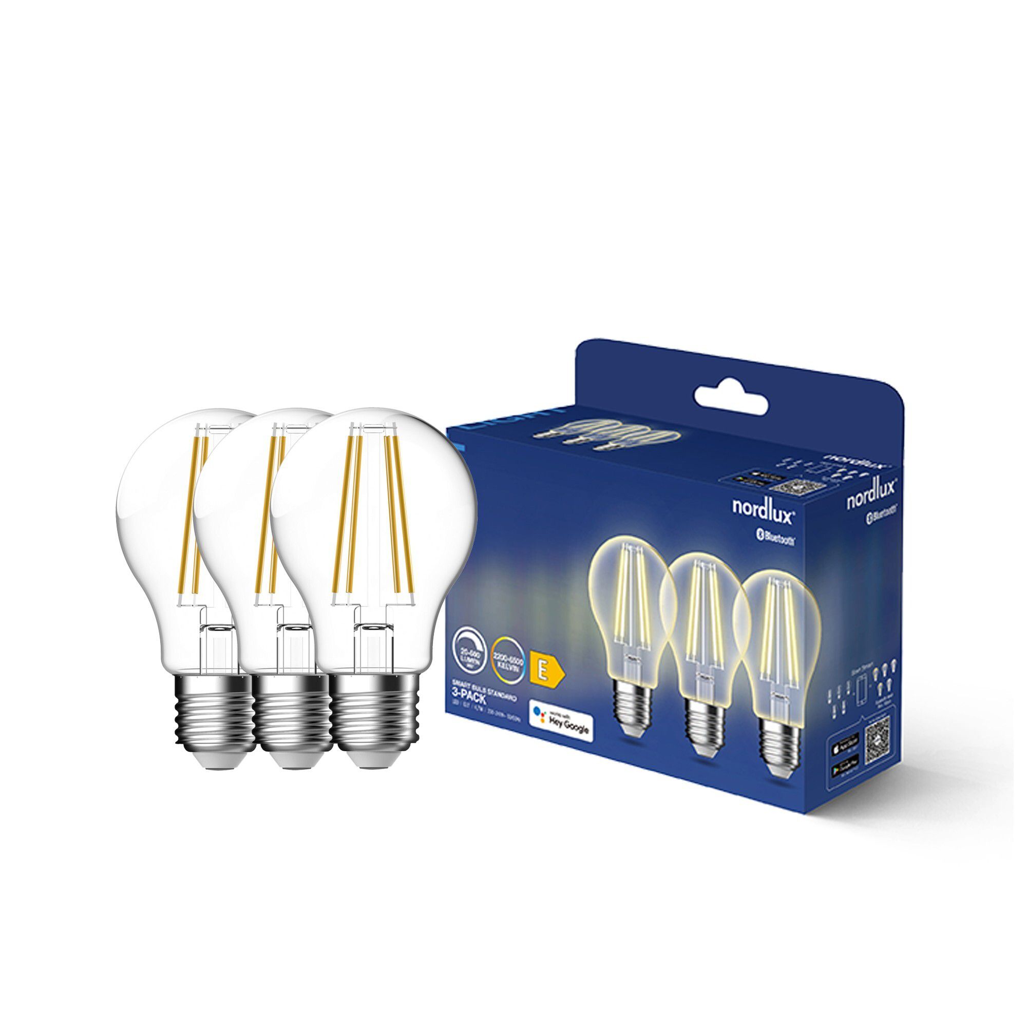 LED-Leuchtmittel Smart E27, A60, 650lm , 3-pk. - LED-Leuchtmittel Smart E27, A60, 650lm , 3-pk.