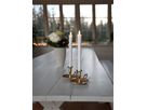 Candela di cena a LED 2-Set Press - Indoor, Weiss, 25cm Höhe, keine Timerfunktion