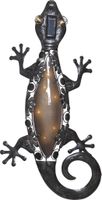Solar Dekoration Gecko - Schwarz, Lichtfarbe Warmweiss