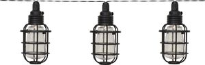 Solar Lichterkette Cage - Schwarz, Lichtfarbe Warmweiss