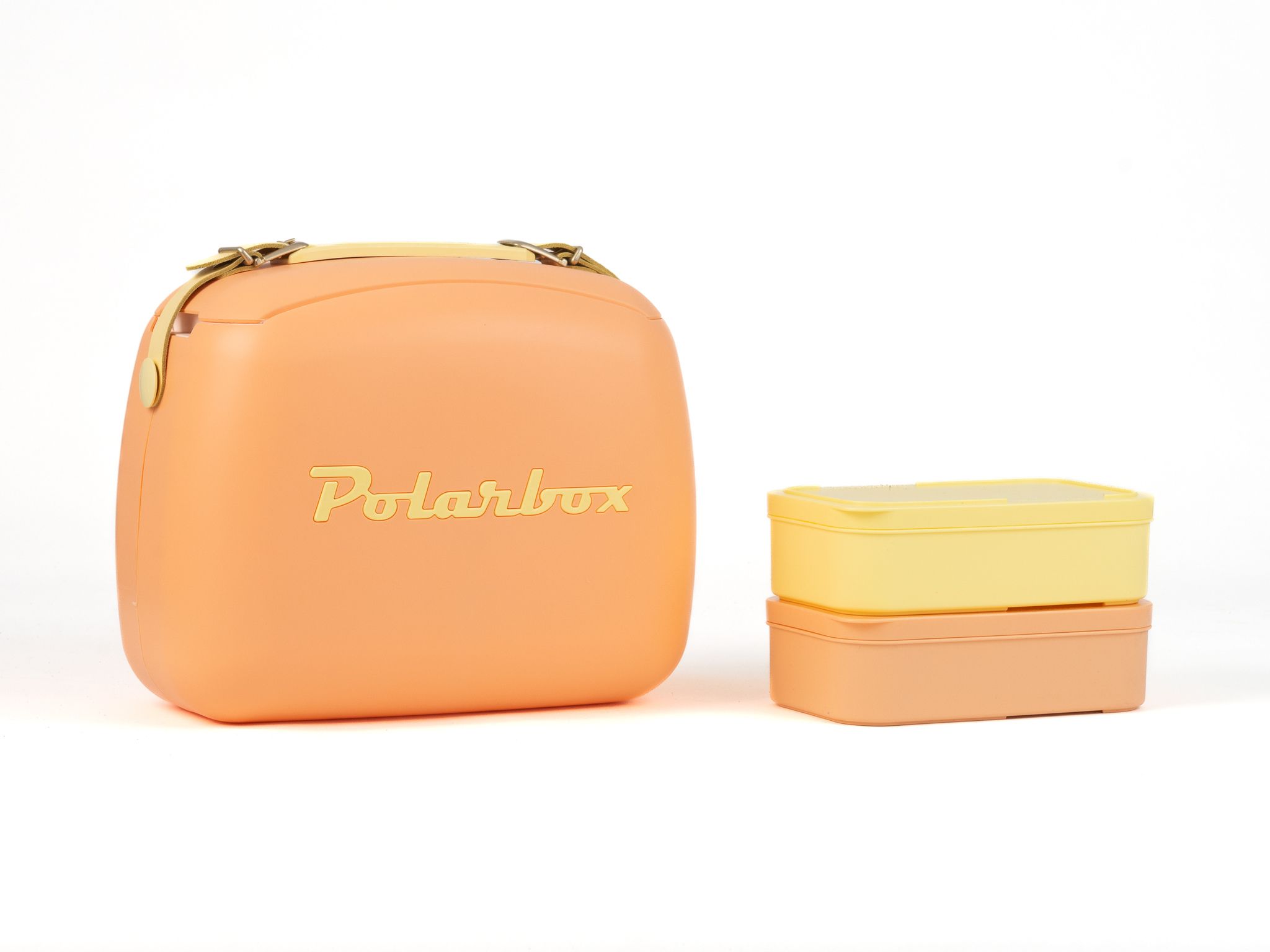 Polarbox CoolerBag orange 6l inkl. 2 Frischhalte-Dosen orange & gelb - Kühlbox, 6l, Vintage Design