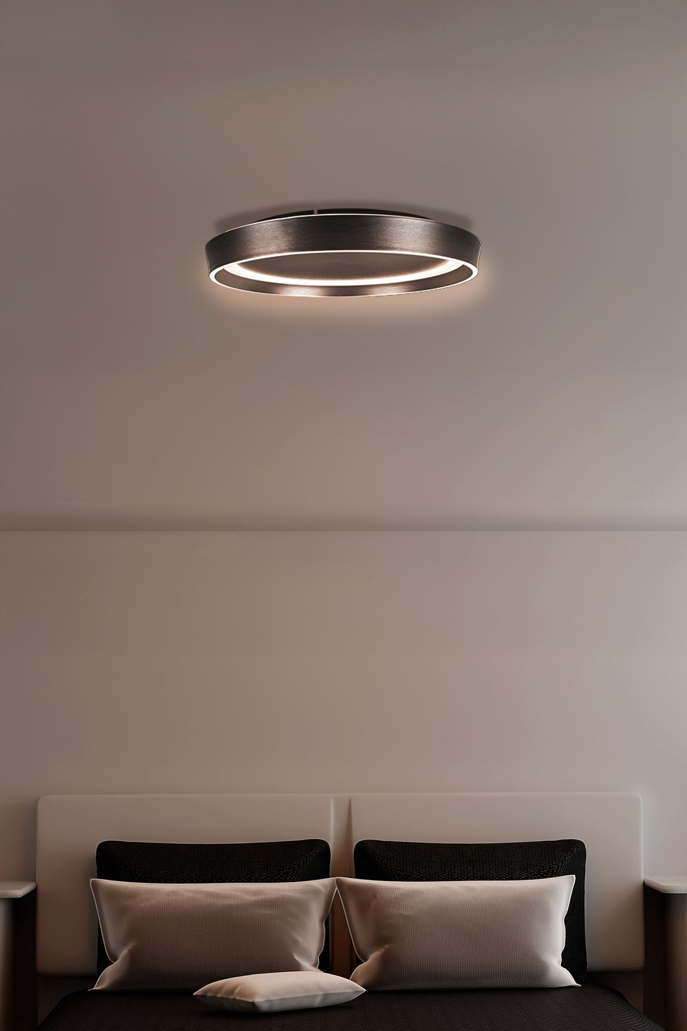 LED-CCT Deckenleuchte  LEVIAN  : 49cm anthrazit - IP20, LED-Modul, Anthrazit