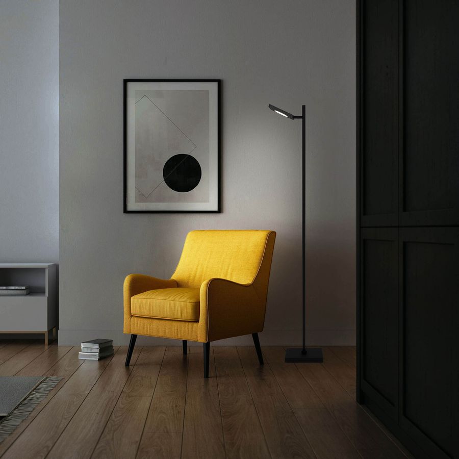 LED Akku- Stehleuchte LUPA H:135cm schwarz - 3000K, 500lm, 5W, IP20