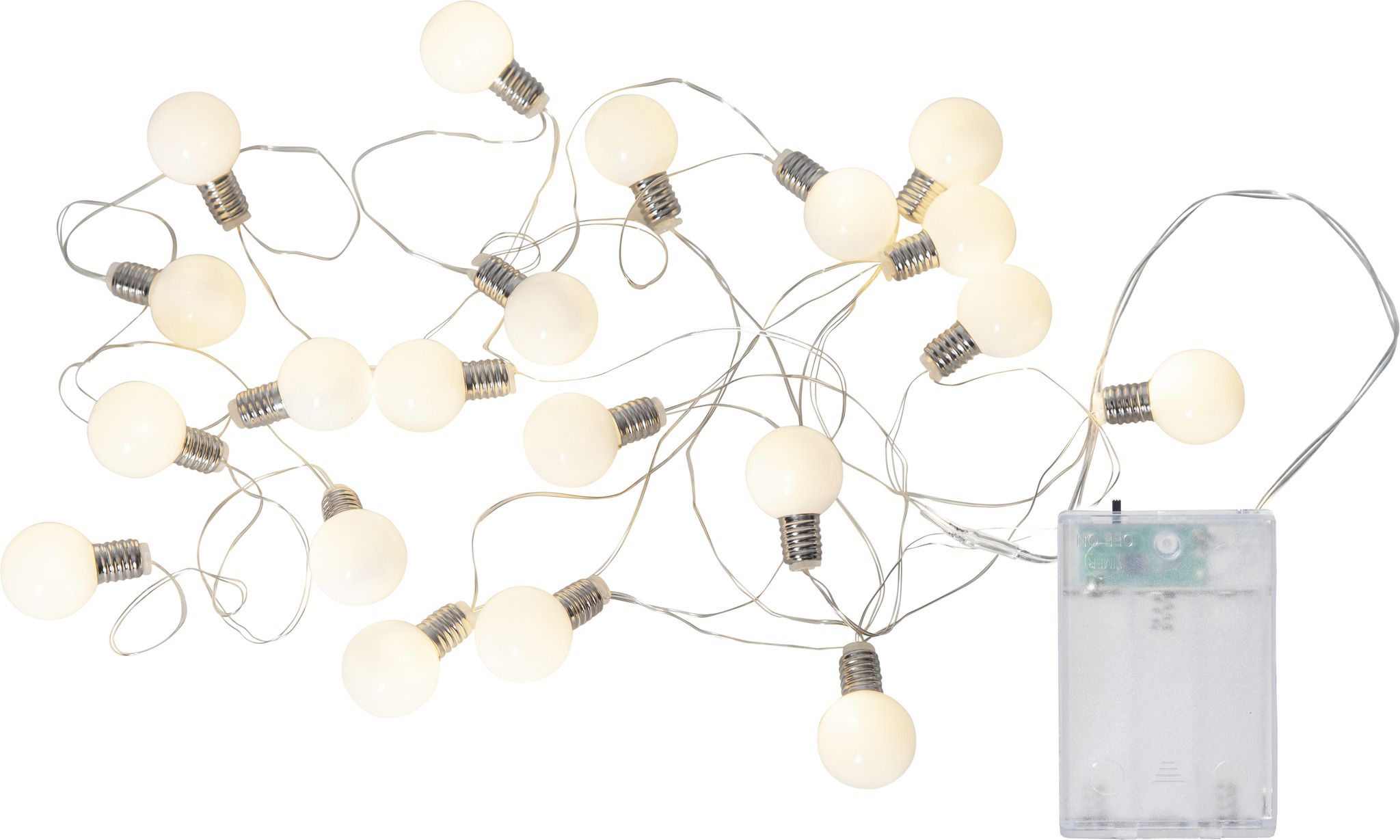 Lichterkette Mini Glow Batteriebetrieben - IP20, Warmweiss, 20 LED's, 300cm