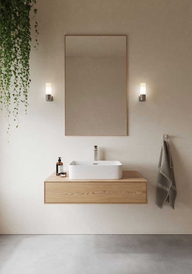 Tangens, Wandleuchte, Gebürsteter Stahlahl - E14, max.40W, IP44