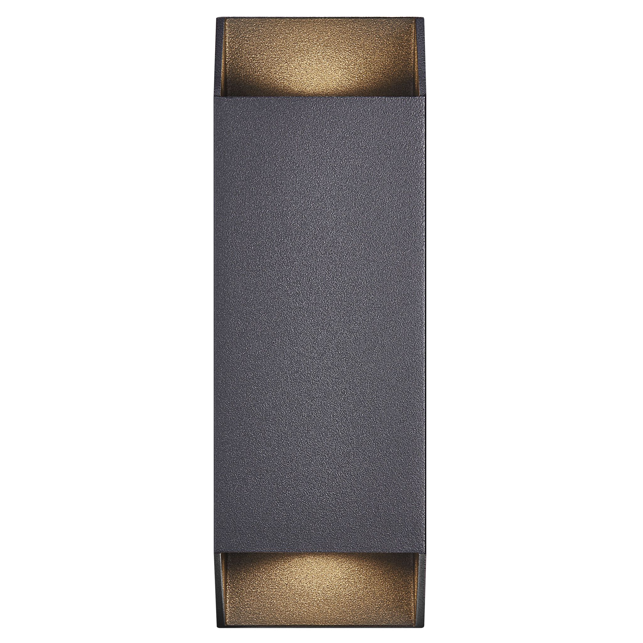 Nico Square 22, Wandleuchte, Schwarz - GU10, IP54, max.25W