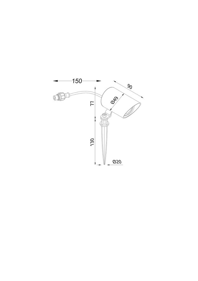 24V Spot 30° - 24V DC, 7W, 620lm, 3000K, IP65, CRI90