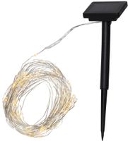 Solar Lichterkette Dew Drop - Silber, Lichtfarbe Warmweiss