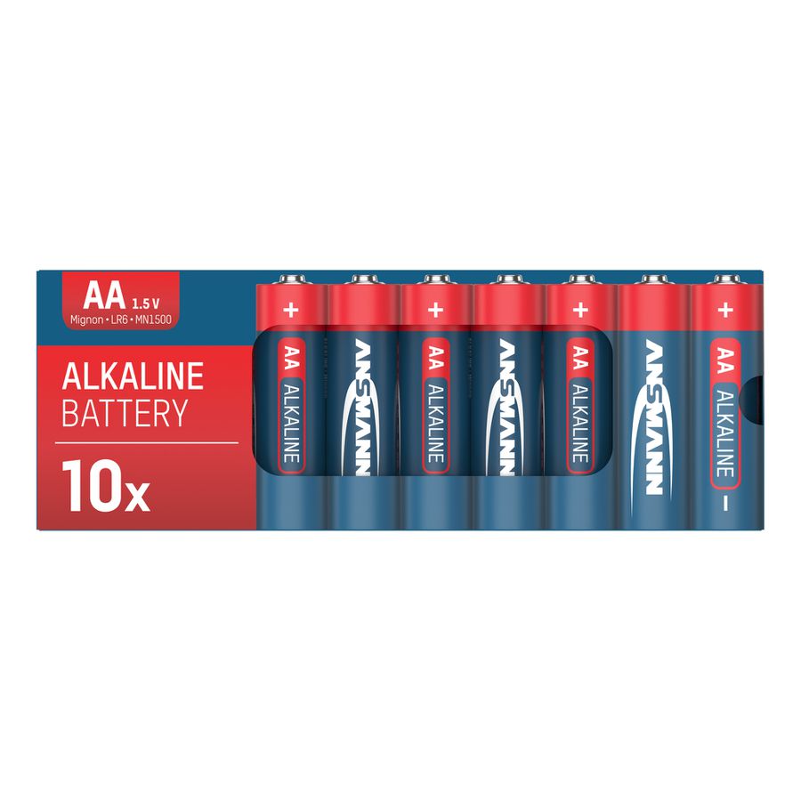 Alkaline Batterien 100er Vorteilspack 10x10 AA, POS-Lösung - LR6/AA Batterien 100er Box Retailverpackung