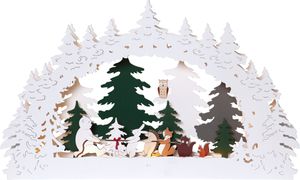 Kerzenleuchter Forest Friends - IP20, Multicolor, Warmweiss