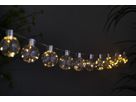 Solar/USB-C Lichterkette Crystal - Warmweiss, IP44