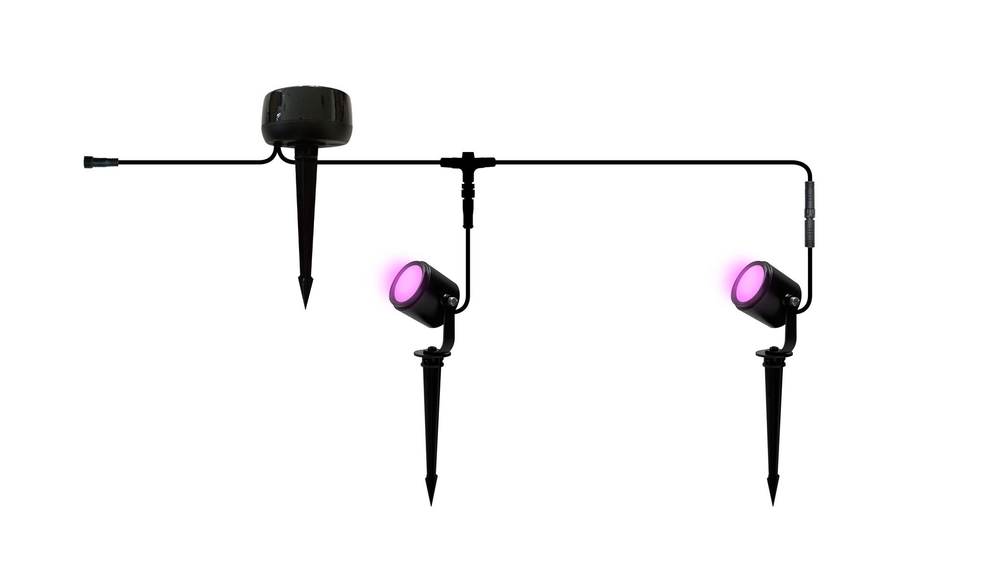 24V RGBW Smart Spot Duopack RGBW - 24V DC, 5W, 450lm, 3000K, IP65, 36°, anthrazit, inkl. Spike